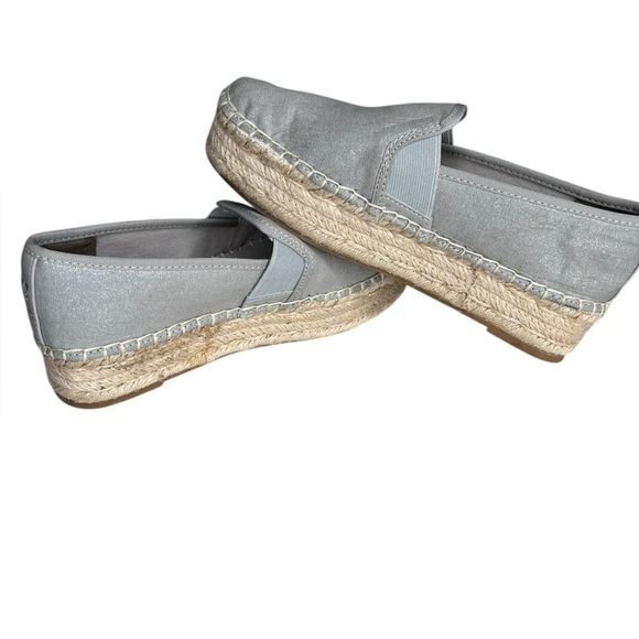 Sam Edelman’s Circus Glitter Silver Christina Espadrilles Platform Slip-Ons SZ 7 - Picture 5 of 11